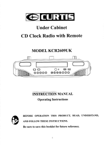 Manual Curtis KCR2609UK Radio