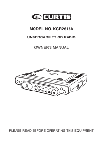 Manual Curtis KCR2613A Radio