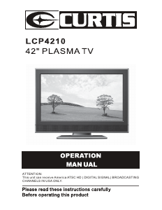 Handleiding Curtis LCP4210 Plasma televisie
