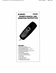 Manual Curtis TID582 Phone