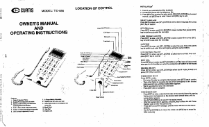 Manual Curtis TID855 Phone