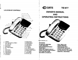 Handleiding Curtis TID877 Telefoon