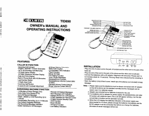 Handleiding Curtis TID890 Telefoon
