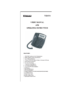 Manual Curtis TID970 Phone