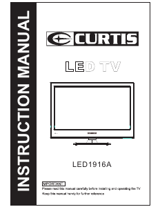 Handleiding Curtis LED1916A LED televisie