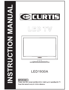 Manual Curtis LED1930A LED Television