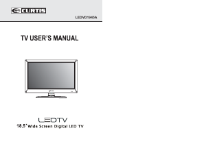 Manual Curtis LEDVD1945A LED Television