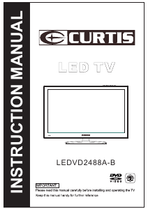 Manual Curtis LEDVD2488A-B LED Television