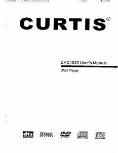 Manual Curtis DVD1020 DVD Player