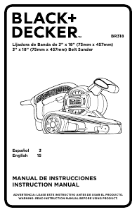 Manual de uso Black and Decker BR318 Lijadora de banda