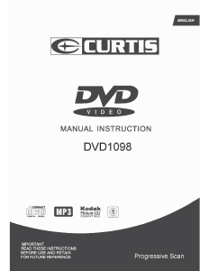 Manual Curtis DVD1098 DVD Player