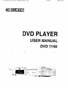 Manual Curtis DVD1140 DVD Player