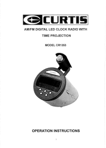Manual Curtis CR1353 Alarm Clock Radio