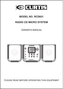 Handleiding Curtis RCD831 Stereoset
