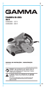 Manual Gamma G1925/BR1 Lixadeira de rolos