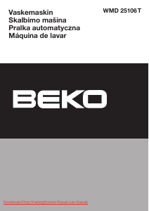 Manual BEKO WMD 25106 T Máquina de lavar roupa