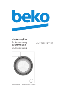 Bruksanvisning BEKO WMY 51222 PTYB3 Vaskemaskin