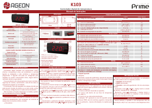Manual Ageon K103 Termostato