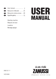 Manual de uso Zanussi ZWG 1121 P Lavadora