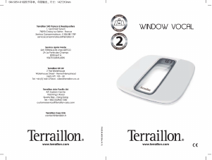 Manual Terraillon Window Vocal Scale