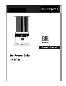 Handleiding SunPower SPR-2800x Zonnepaneel-omvormer