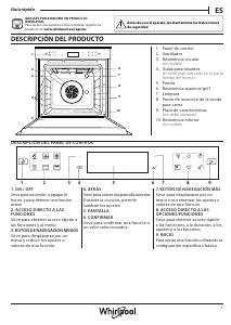 Manual de uso Whirlpool W6 4PS1 OM4 P Horno