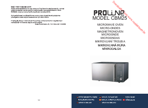 Návod Proline CBM25 Mikrovlnná rúra
