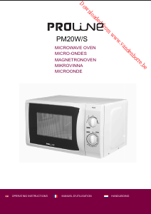 Mode d’emploi Proline PM20W Micro-onde