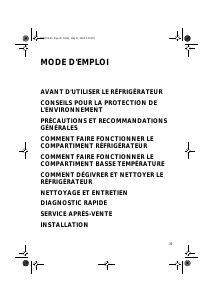 Mode d’emploi Whirlpool ARC 0501 Réfrigérateur