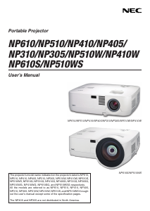 Manual NEC NP405 Projector