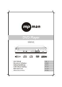 Manual de uso Mpman 540DVD Reproductor DVD