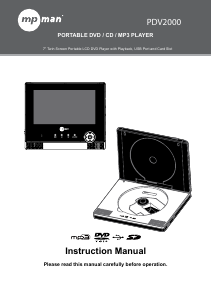 Bedienungsanleitung Mpman PDV2000 DVD-player