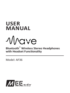 Manual MEE AF36 Wave Headphone
