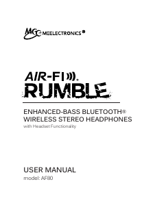 Manual MEE AF80 Rumble Headphone