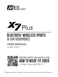 Manual MEE X7Plus Headphone