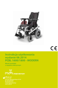 Instrukcja MDH PCBL 1600 Modern Wózek inwalidzki