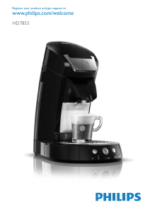 Manual Philips HD7853 Senseo Cappucino Select Coffee Machine