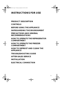 Manual Whirlpool ARG 417/G/S/R Refrigerator