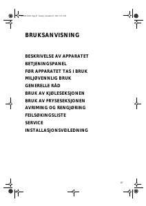 Bruksanvisning Whirlpool ARG 420/4 Kjøleskap