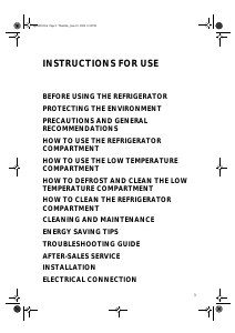 Manual Whirlpool ARG 585/A+ Refrigerator