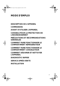 Mode d’emploi Whirlpool ARG 927/3 Réfrigérateur