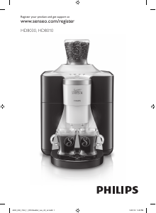 Bruksanvisning Philips HD8010 Senseo Sarista Kaffebryggare