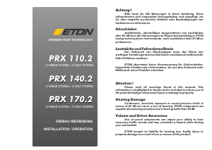 Manual ETON PRX 110.2 Car Speaker