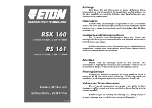 Handleiding ETON RS 161 Autoluidspreker