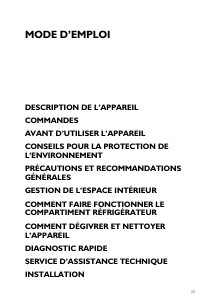 Mode d’emploi Whirlpool ARZ 004/A Réfrigérateur