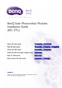Manual BenQ PM245P00 Solar Module