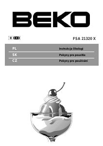 Návod BEKO FSA 21320 X Mraznička