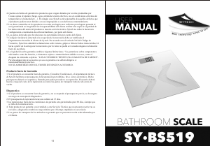 Manual de uso Sytech SYBS519 Báscula