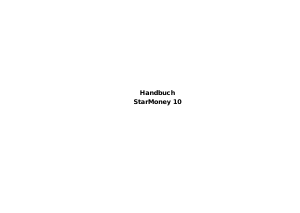 Bedienungsanleitung StarMoney 10.0