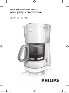 Käyttöohje Philips HD7448 Kahvikone